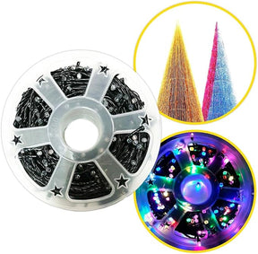 Cordão Pisca-Pisca Natal 200 Lampadas Led 8 Funções Rolo 50M 110V (BRANCA)